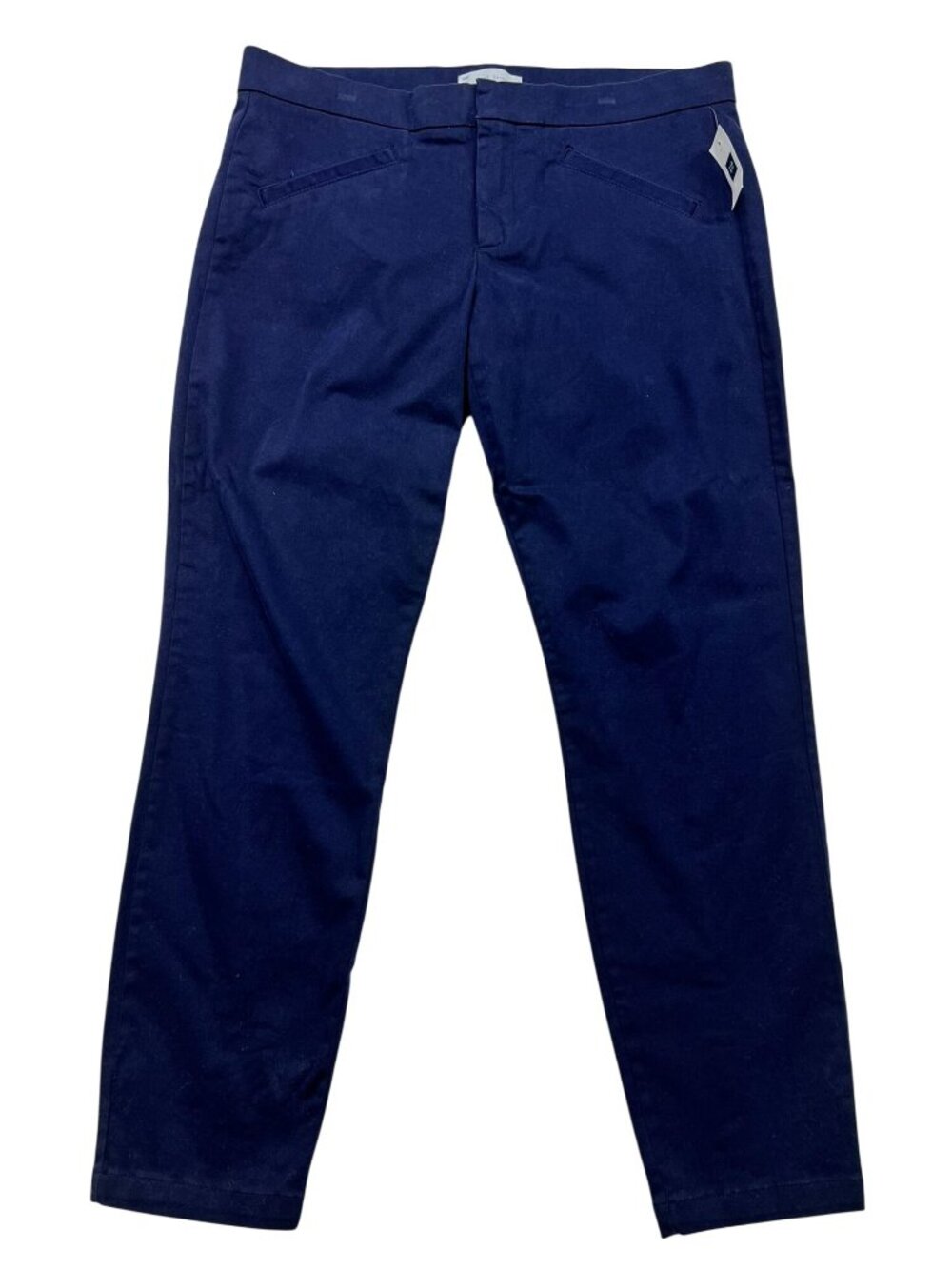Gap Womens Ultra Skinny Pants Flat Front Stretch Size 12R Navy Blue Solid Casual